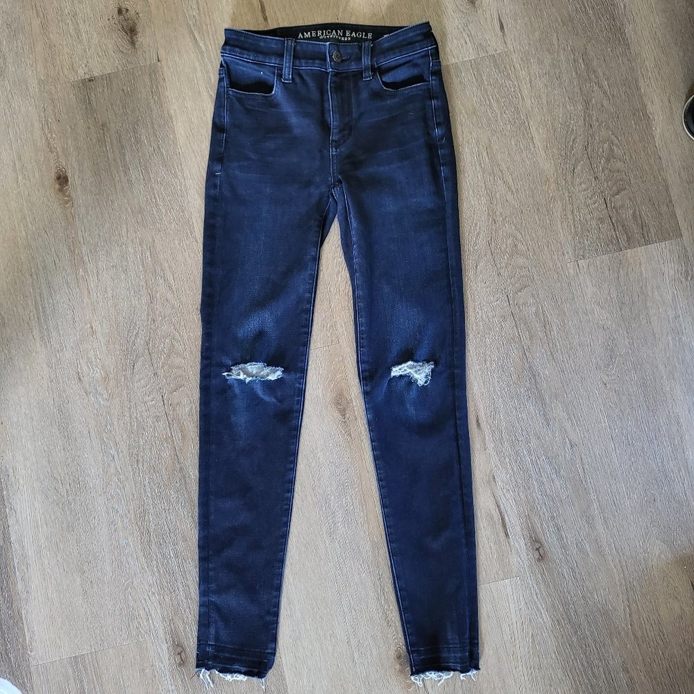 American Eagle Super Stretch Hi-Rise Jegging Dark Wash Size 00